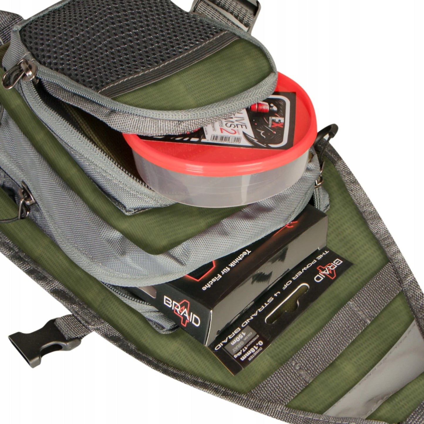 Itin lengva kvėpuojanti žvejybinė liūmenė su daug kišenių žalia