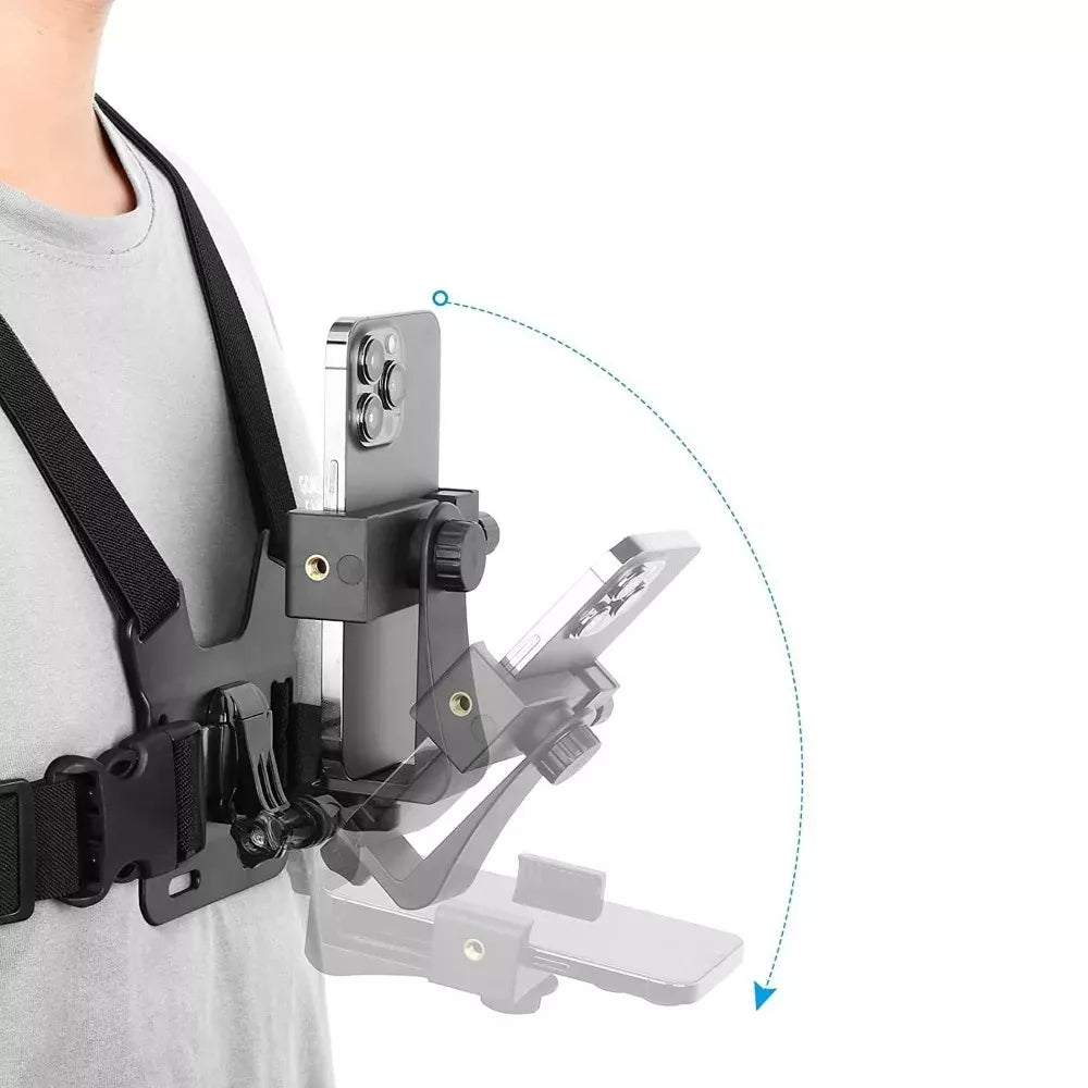 Krūtinės laikiklis diržai telefonui ir sportinei kamerai GoPro DJI
