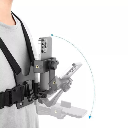 Krūtinės laikiklis diržai telefonui ir sportinei kamerai GoPro DJI