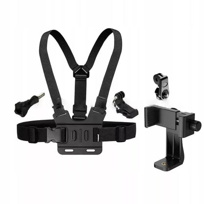 Krūtinės laikiklis diržai telefonui ir sportinei kamerai GoPro DJI