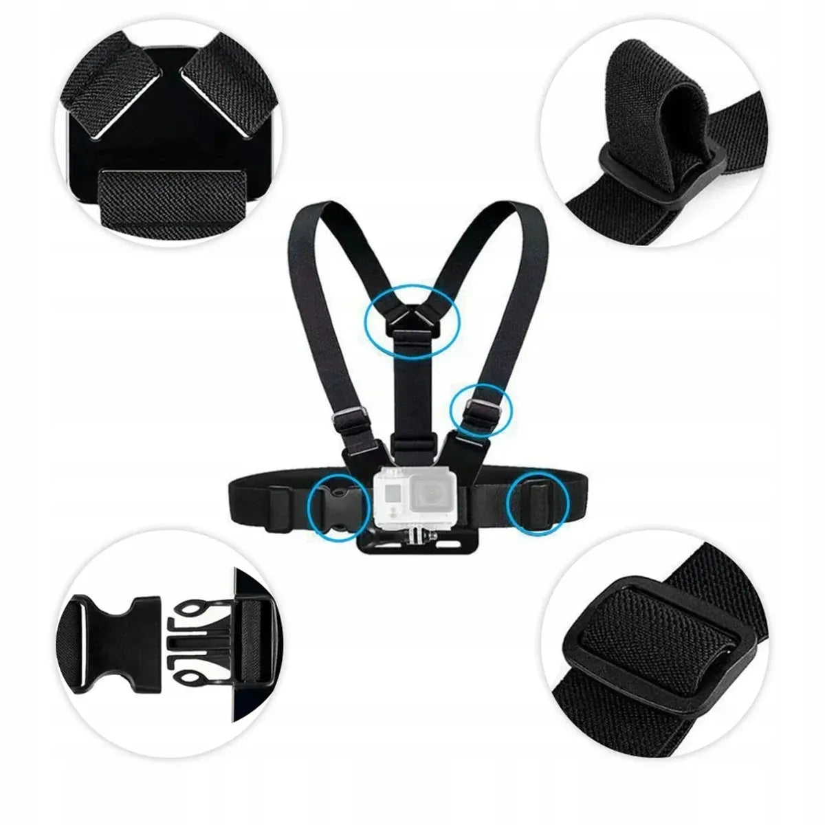 Krūtinės laikiklis diržai telefonui ir sportinei kamerai GoPro DJI