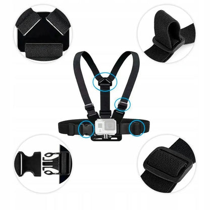 Krūtinės laikiklis diržai telefonui ir sportinei kamerai GoPro DJI