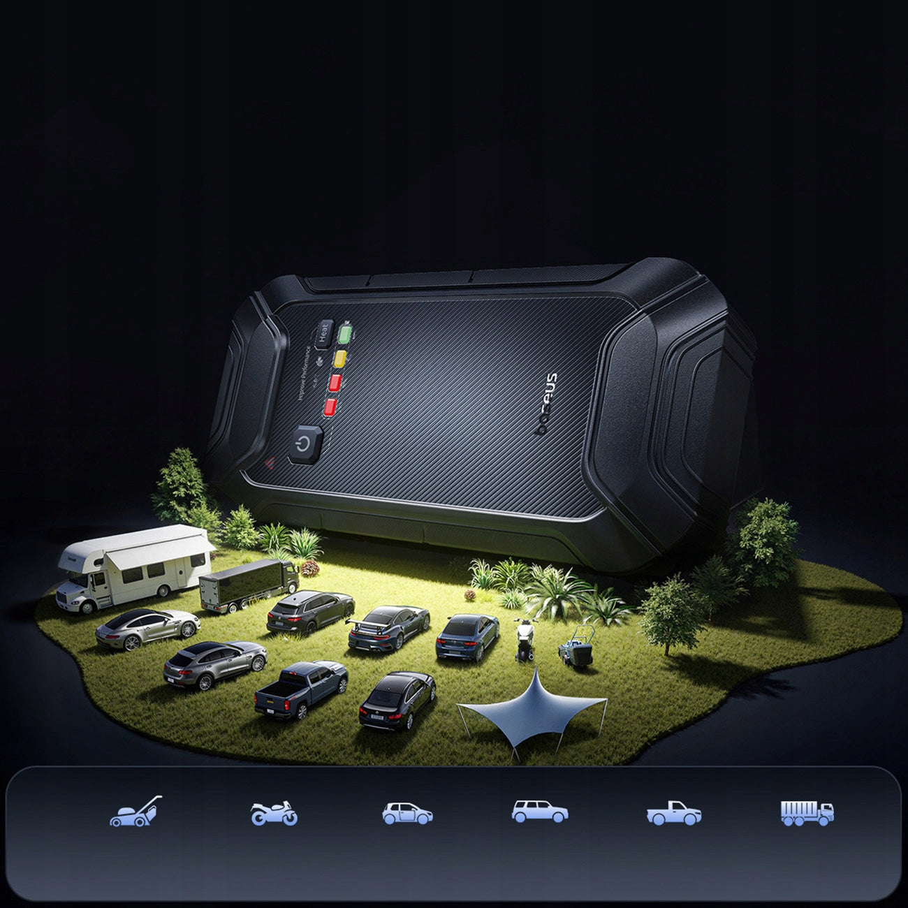 UŽKURIMO ĮRENGINYS JUMP STARTER BASEUS PrimeTrip VJ1 12000mAh 5000A IP55