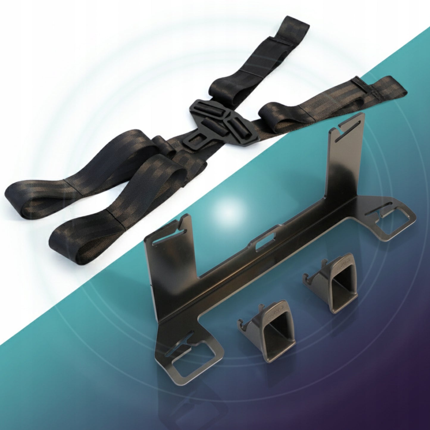 Universalus ISOFIX adapteris, automobilio kėdutės tvirtinimo bazė, saugus montavimas automobilyje.