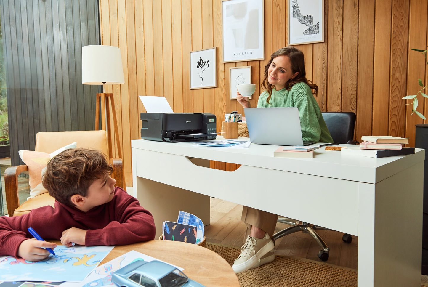 DAUGIAFUNKCINIS SPAUSDINTUVAS EPSON EcoTank DRUK SMART WIFI + RAŠALINIAI DAŽAI