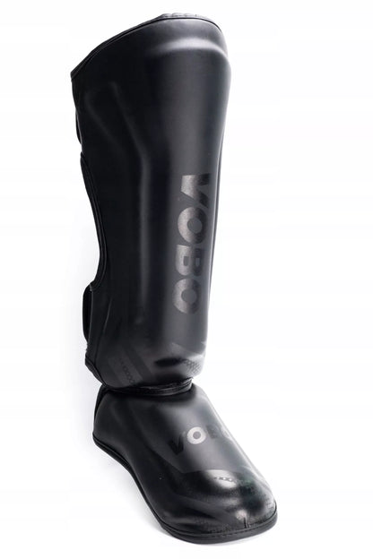 VOBO blauzdų ir pėdų apsaugos MMA K1 kikboksui – juodos L
