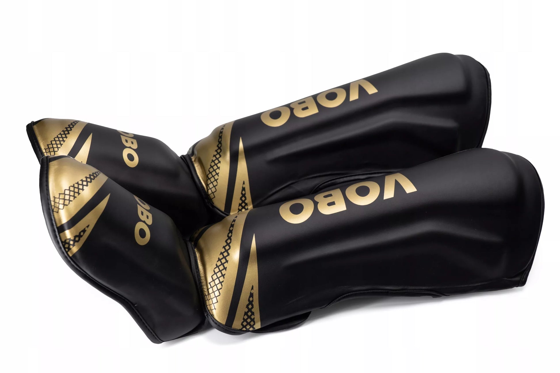 VOBO blauzdų ir pėdų apsaugos MMA K1 Kickboxing – aukso-juoda M