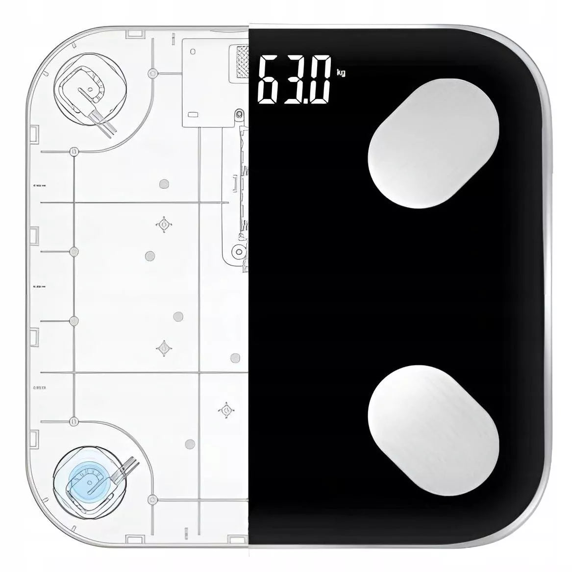 Vonios svarstyklės Bluetooth Smart 25in1 180kg Analitinės Išmaniosios Slim
