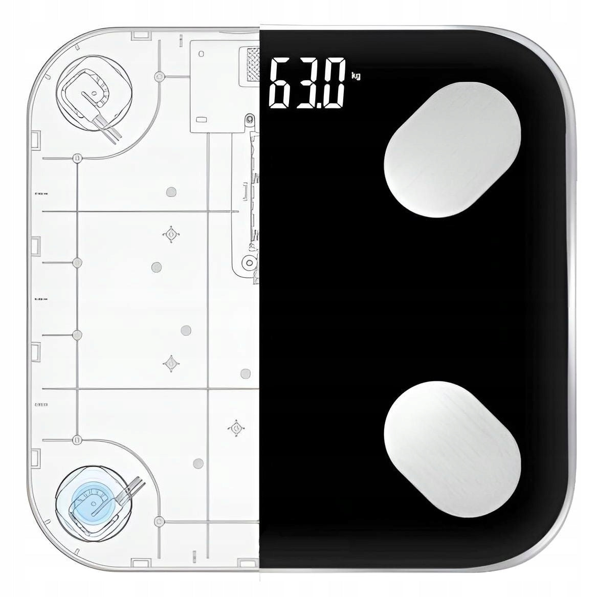 Vonios svarstyklės Bluetooth Smart 25in1 180kg Analitinės Išmaniosios Slim