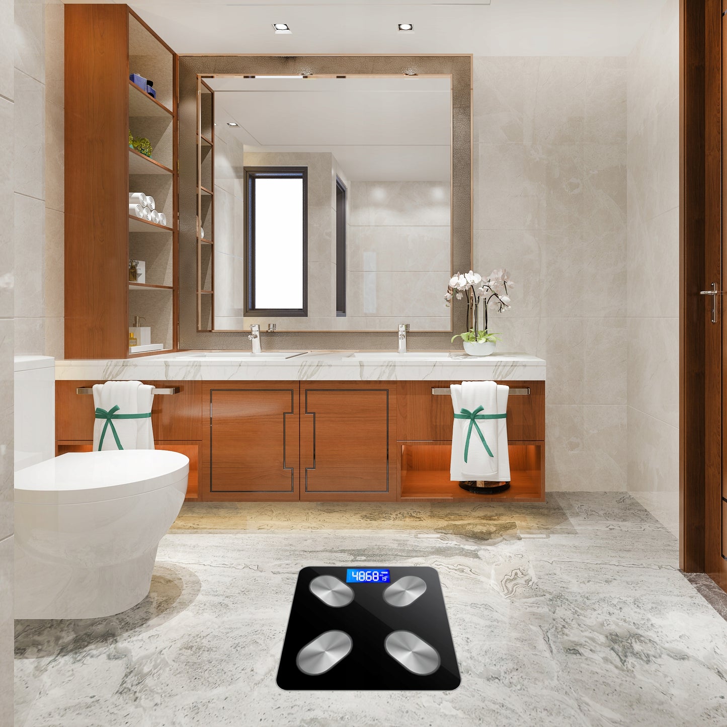 Vonios svarstyklės Bluetooth Smart 25in1 180kg Analitinės Išmaniosios Slim