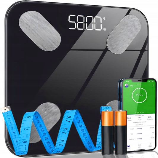 Vonios svarstyklės Bluetooth Smart 25in1 180kg Analitinės Išmaniosios Slim