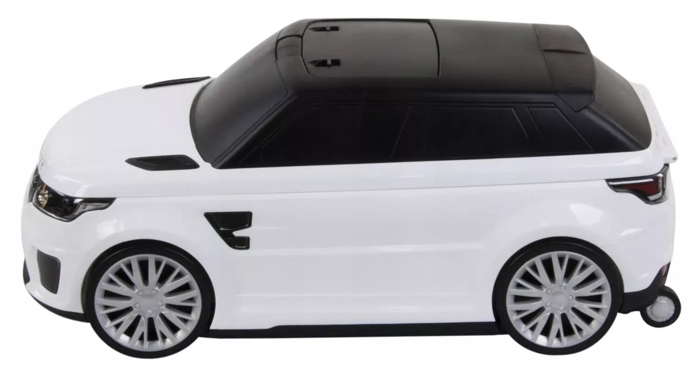 VAIKŲ VAŽINĖJAMASIS LAGAMINAS LAND RANGE ROVER BALTAS COIL