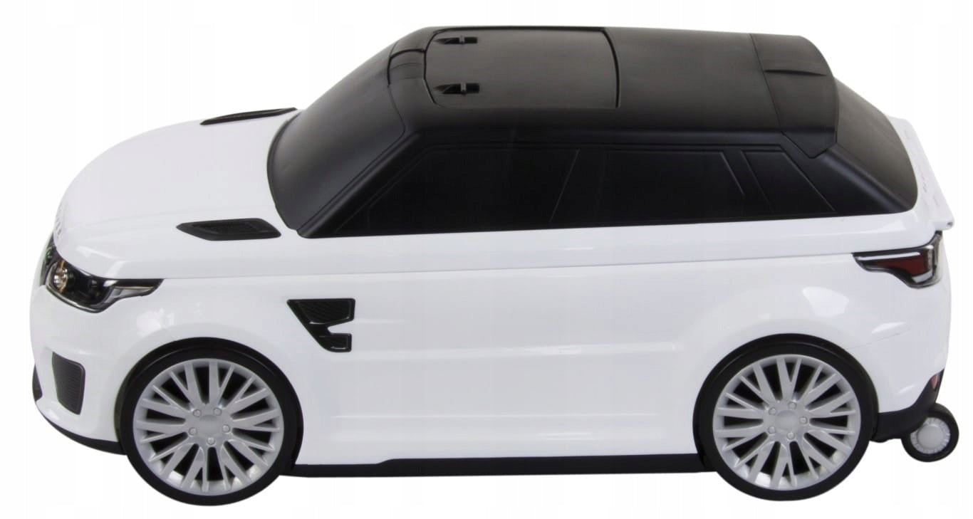 VAIKŲ VAŽINĖJAMASIS LAGAMINAS LAND RANGE ROVER BALTAS COIL