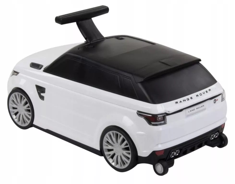 VAIKŲ VAŽINĖJAMASIS LAGAMINAS LAND RANGE ROVER BALTAS COIL