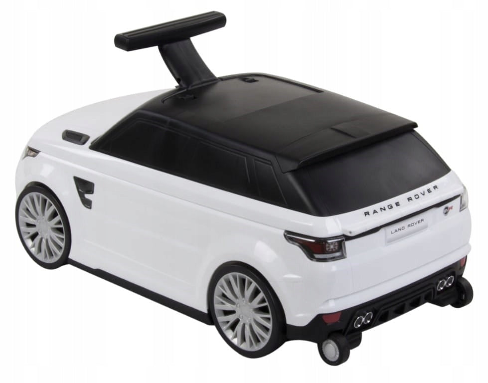 VAIKŲ VAŽINĖJAMASIS LAGAMINAS LAND RANGE ROVER BALTAS COIL