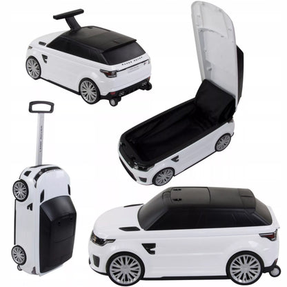 VAIKŲ VAŽINĖJAMASIS LAGAMINAS LAND RANGE ROVER BALTAS COIL