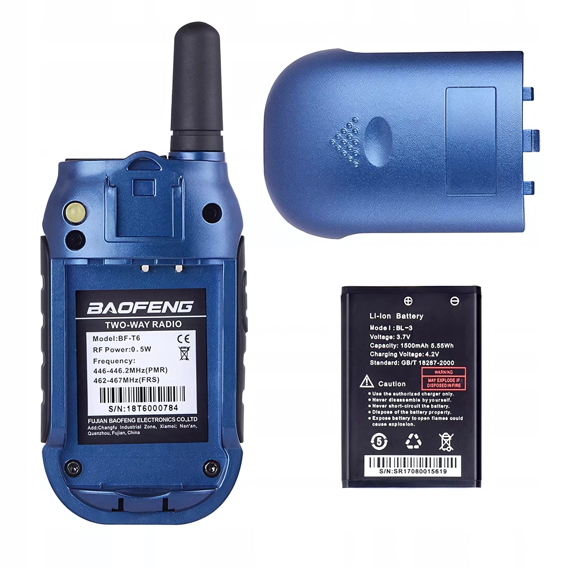 Walkie-talkie vaikams, PMR, žibintuvėlis, USB, VOX