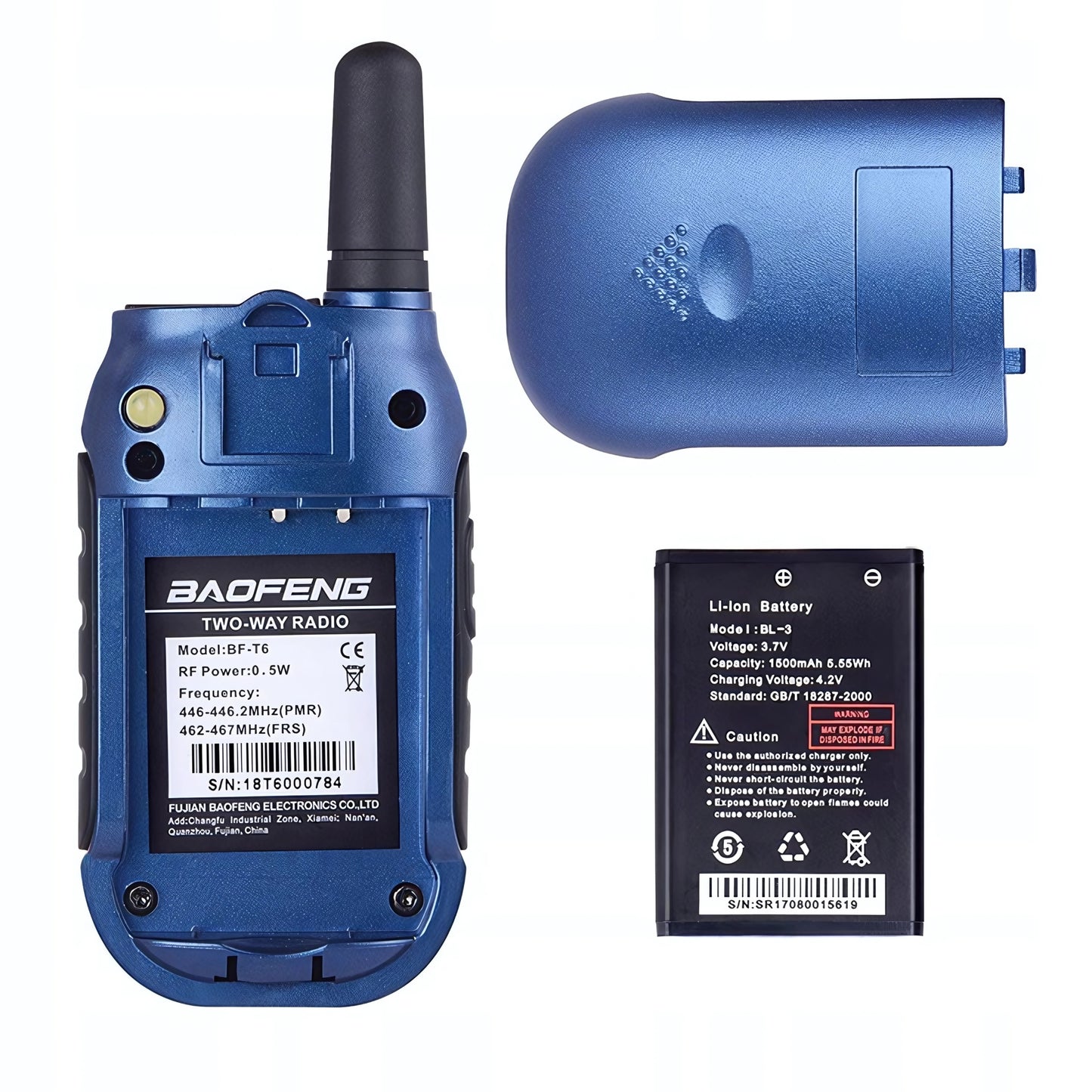 Walkie-talkie vaikams, PMR, žibintuvėlis, USB, VOX