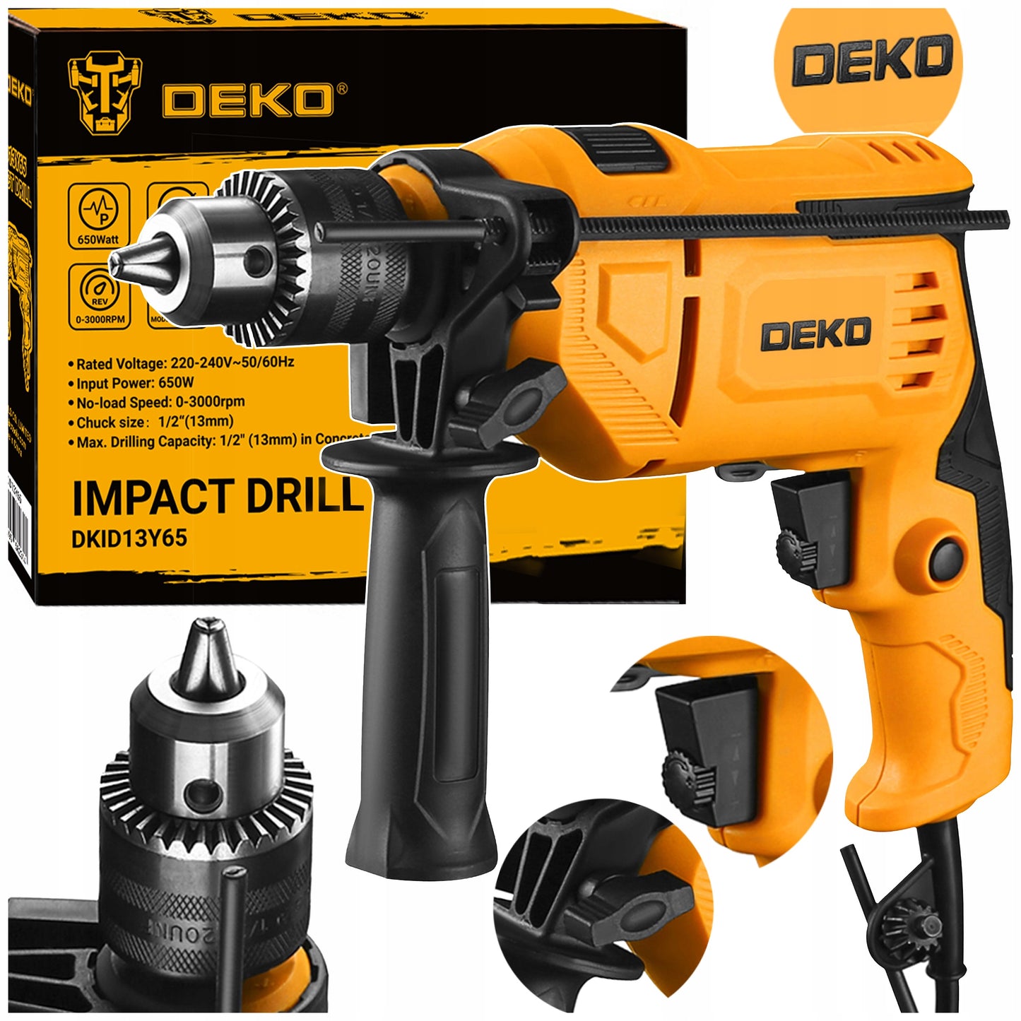 SMŪGINIS GRĘŽTUVAS 650W SU APSUKŲ REGULIAVIMU, GALINGAS DEKO