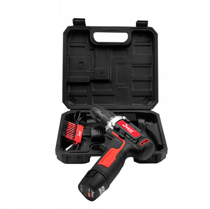 AKUMULIATORINIS GRĘŽTUVO-SUKTUVO KOMPLEKTAS 2xAKU 12V, GALINGAS ATSUKTUVAS SU ANTGALIAIS