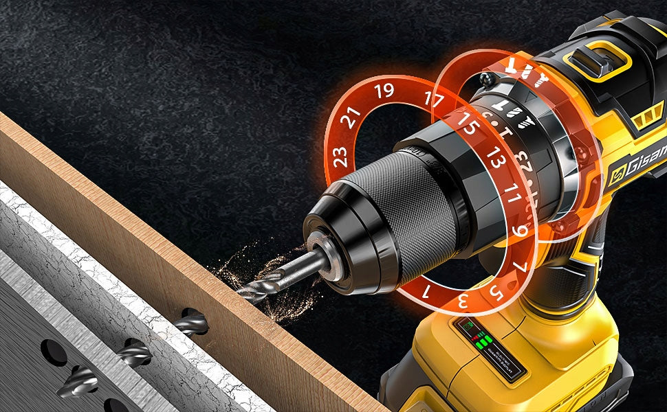 AKUMULIATORINIS BEŠEPETĖLIS SMŪGINIS GRĘŽTUVAS-SUKTUVAS 21V + GRĄŽTŲ RINKINYS