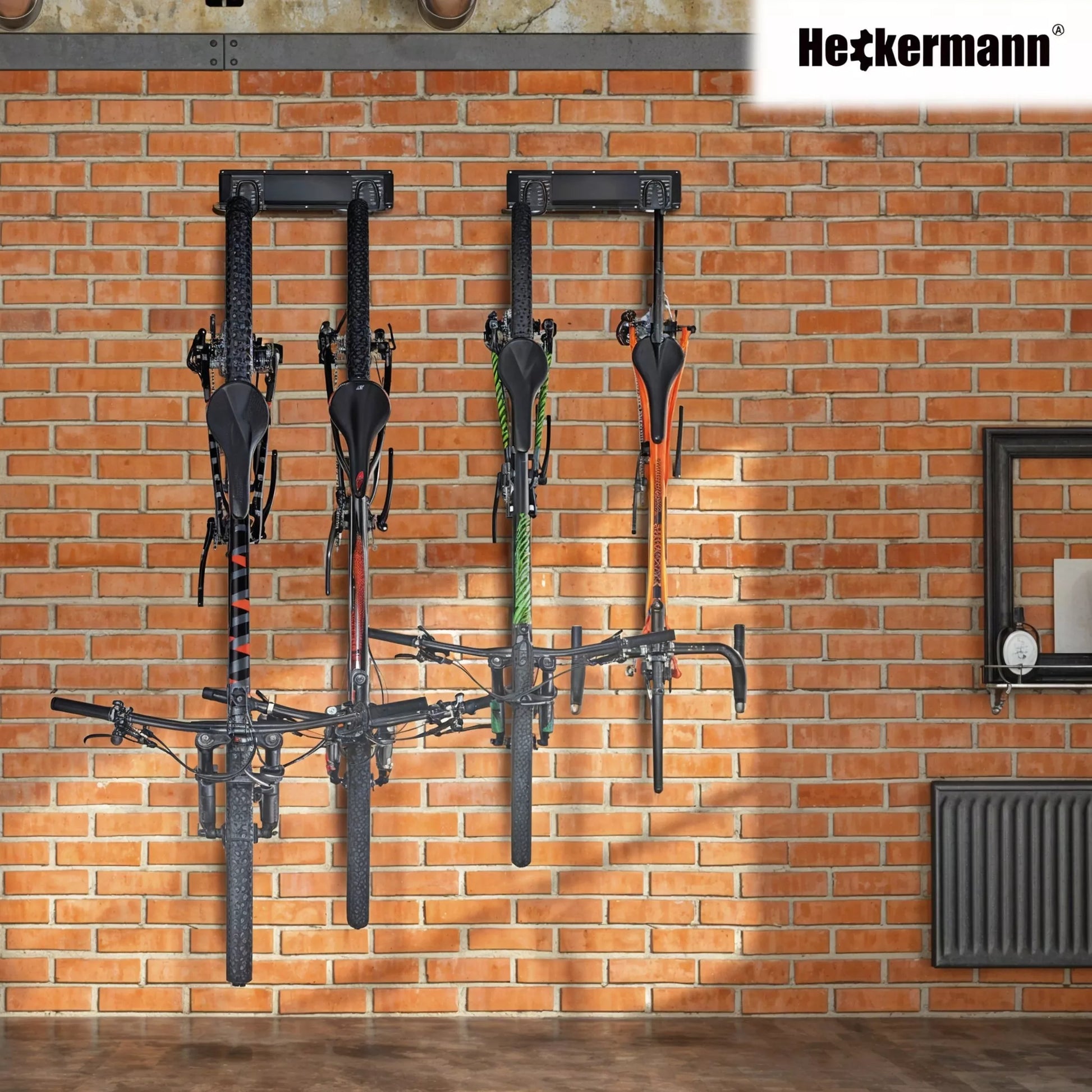SIENINIS LAIKIKLIS 6 DVIRAČIAMS, TVIRTAS IR PATVARUS DVIRAČIŲ KABLIŲ KOMPLEKTAS, 30 KG