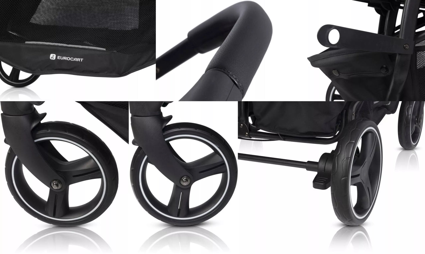 Vežimėlis dvyniams "Euro-Cart" DOBLO eilės tvarka, priedai 0-22 kg