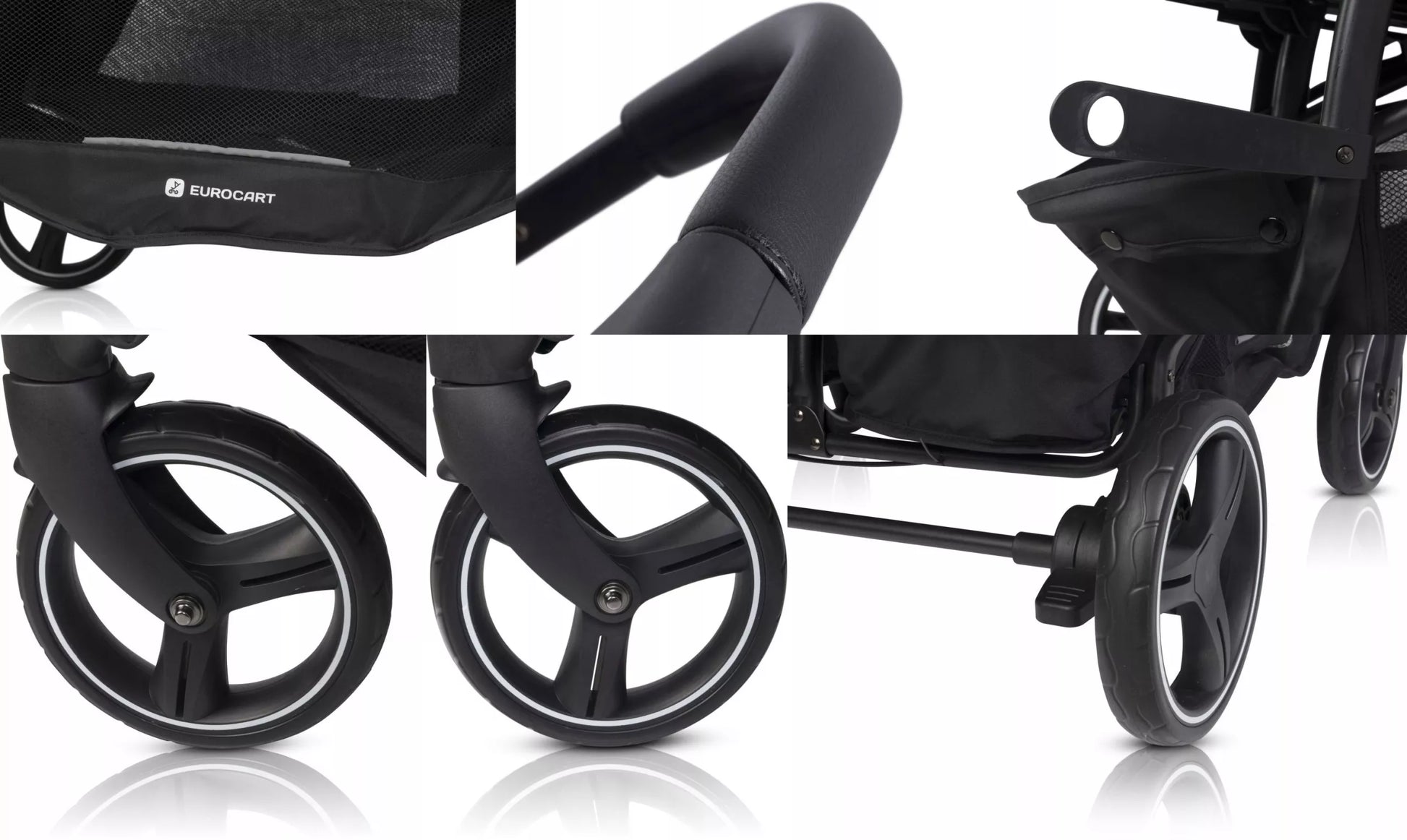 Vežimėlis dvyniams "Euro-Cart" DOBLO eilės tvarka, priedai 0-22 kg