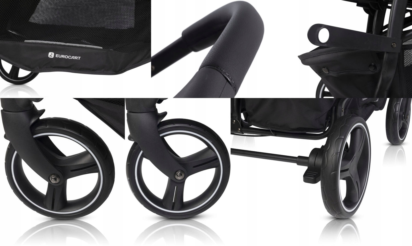 Vežimėlis dvyniams "Euro-Cart" DOBLO eilės tvarka, priedai 0-22 kg