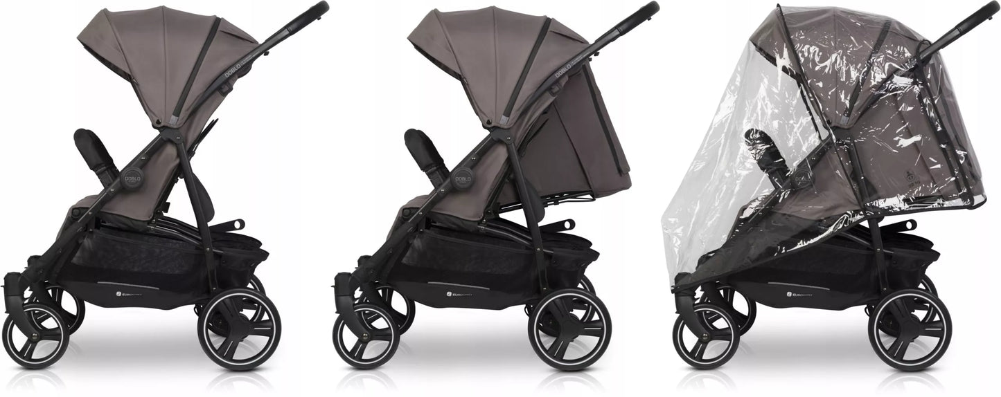Vežimėlis dvyniams "Euro-Cart" DOBLO eilės tvarka, priedai 0-22 kg