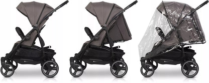 Vežimėlis dvyniams "Euro-Cart" DOBLO eilės tvarka, priedai 0-22 kg