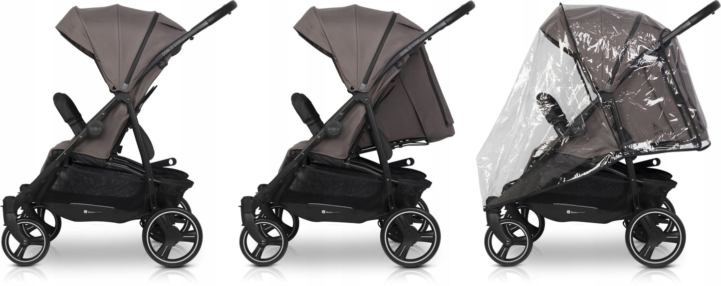 Vežimėlis dvyniams "Euro-Cart" DOBLO eilės tvarka, priedai 0-22 kg