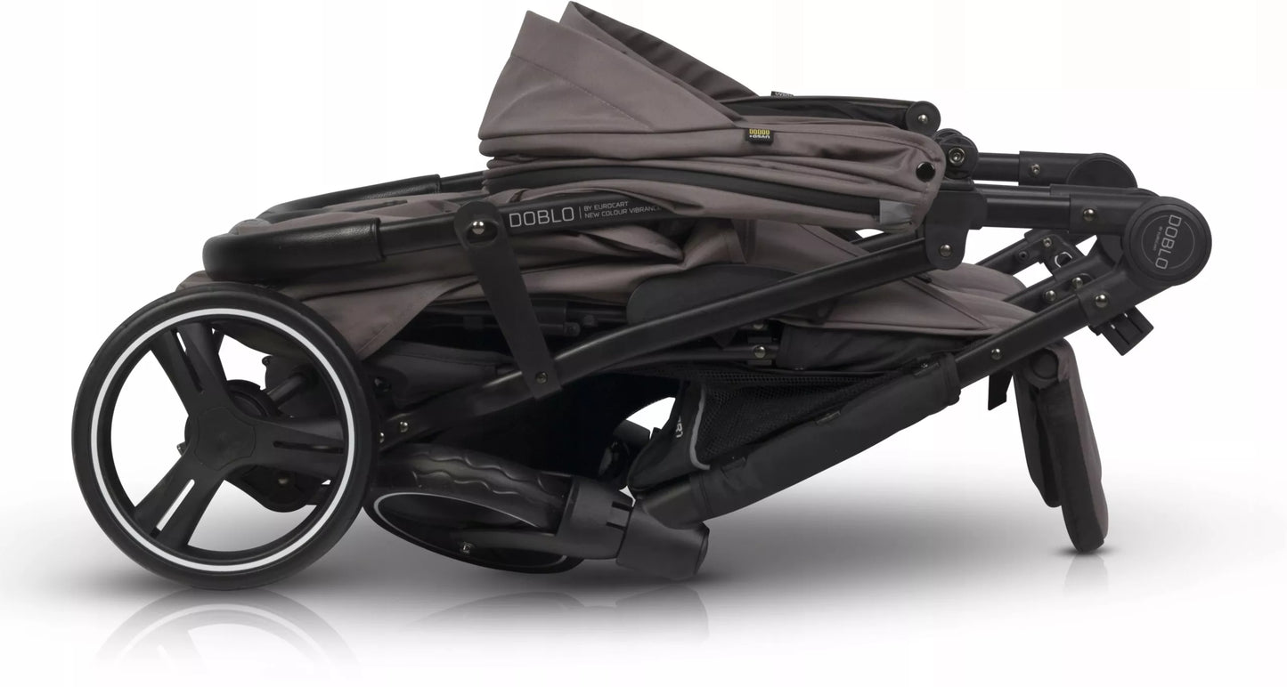 Vežimėlis dvyniams "Euro-Cart" DOBLO eilės tvarka, priedai 0-22 kg