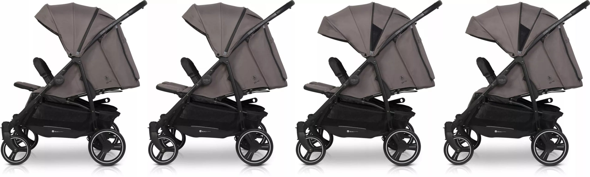 Vežimėlis dvyniams "Euro-Cart" DOBLO eilės tvarka, priedai 0-22 kg