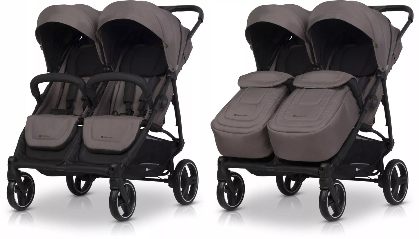 Vežimėlis dvyniams "Euro-Cart" DOBLO eilės tvarka, priedai 0-22 kg