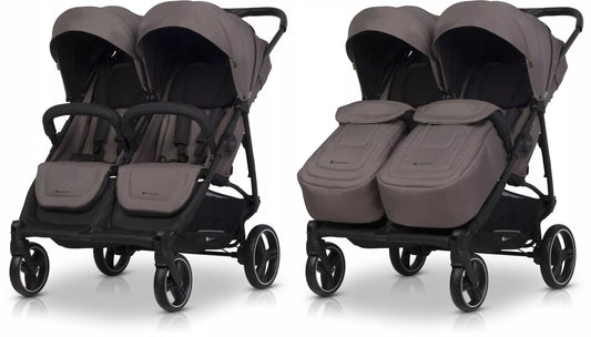 Vežimėlis dvyniams "Euro-Cart" DOBLO eilės tvarka, priedai 0-22 kg