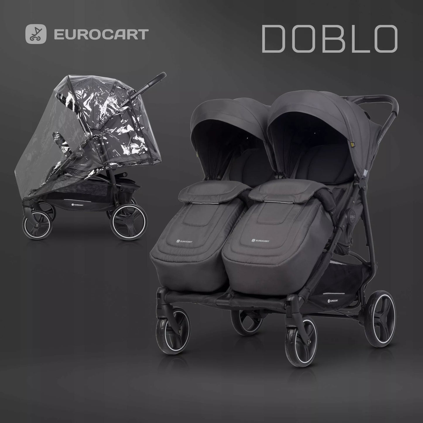 DVYNUKŲ VEŽIMĖLIS VIENAS PO KITO, PRIEDAI 0-22 KG EURO-CART IRON