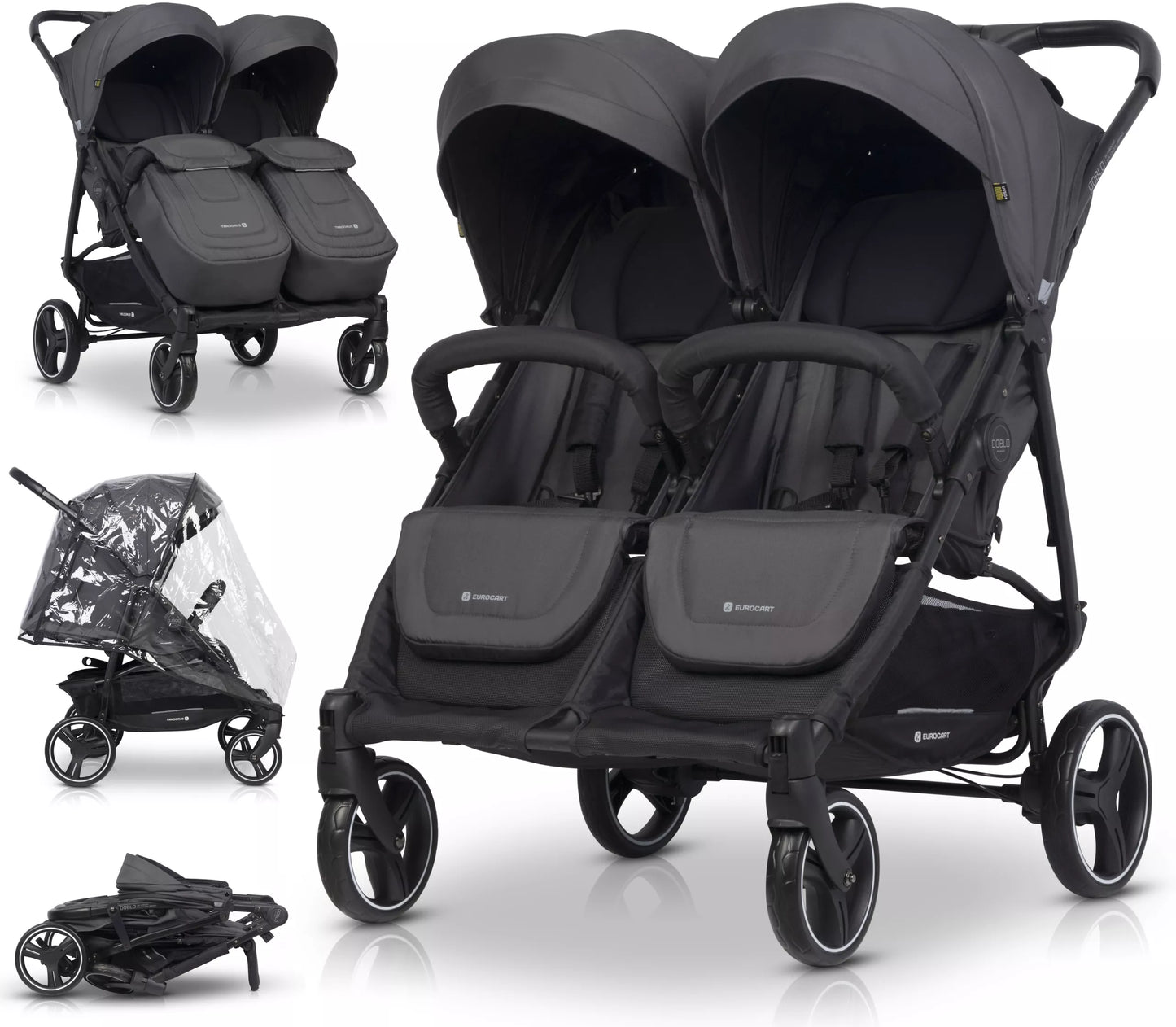 DVYNUKŲ VEŽIMĖLIS VIENAS PO KITO, PRIEDAI 0-22 KG EURO-CART IRON