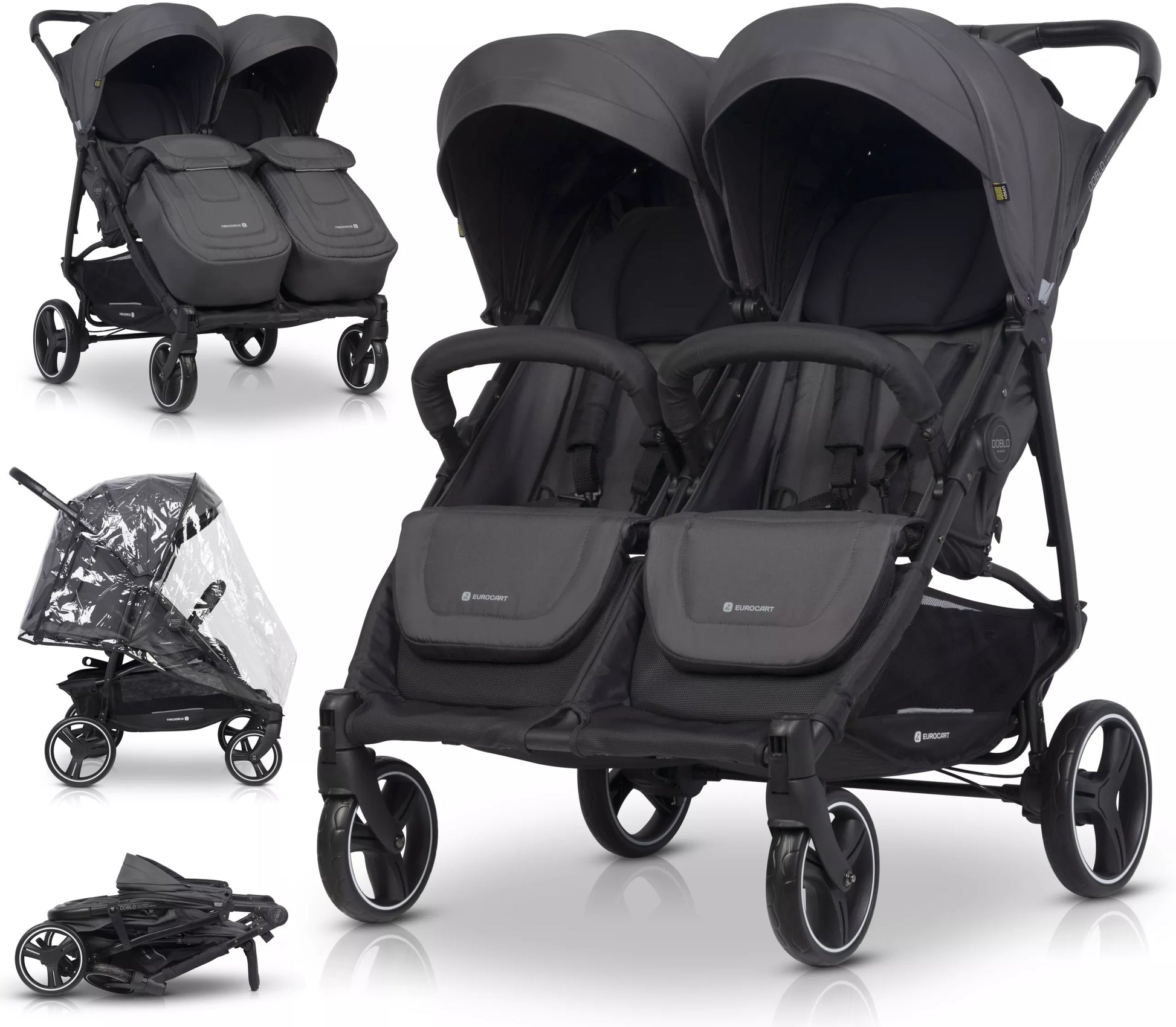 DVYNUKŲ VEŽIMĖLIS VIENAS PO KITO, PRIEDAI 0-22 KG EURO-CART IRON