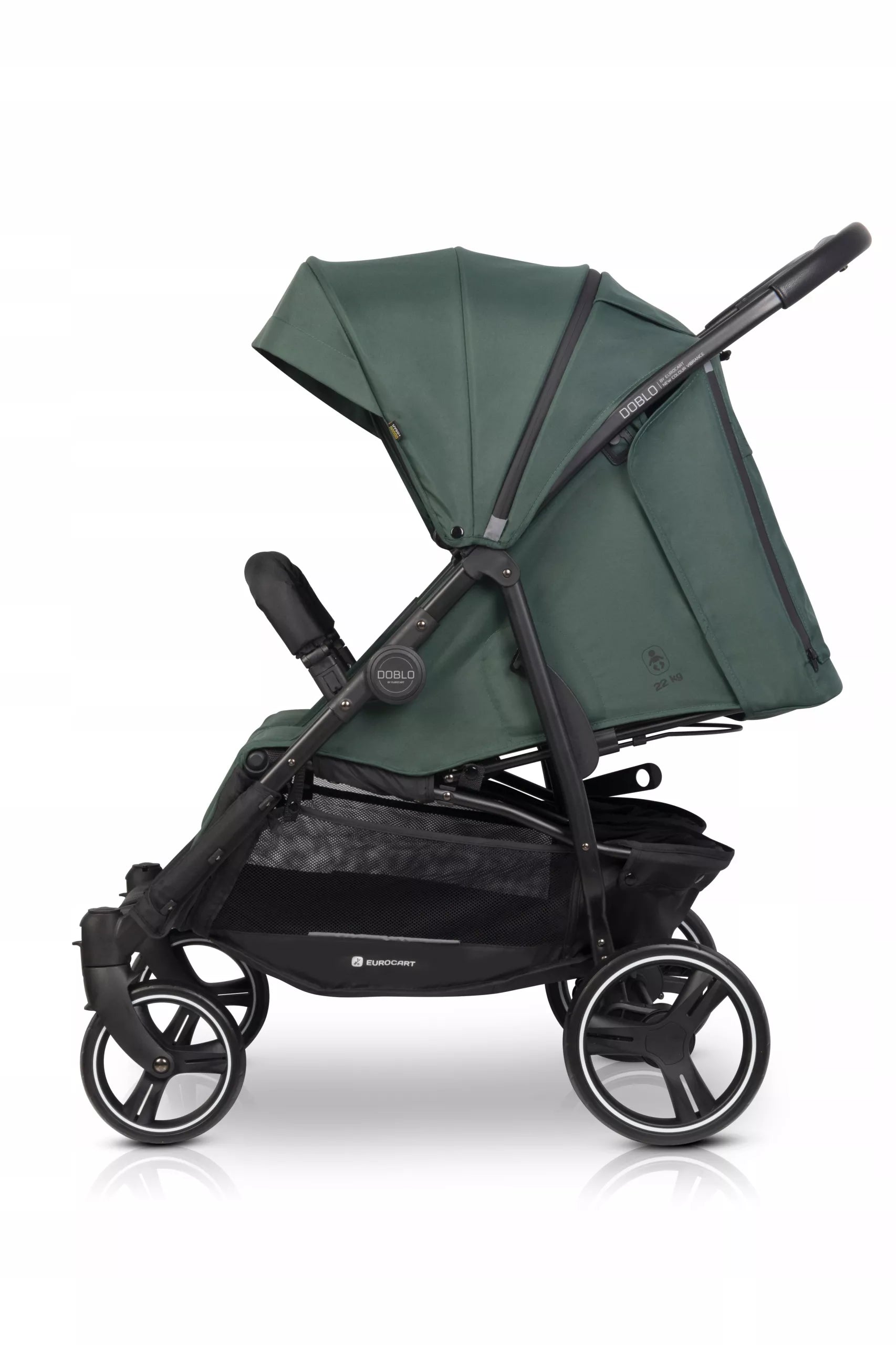 Vežimėlis dvyniams "Euro-Cart" JUNGLE, "Metai po metų" serija, su priedais, 0-22 kg