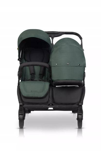 Vežimėlis dvyniams "Euro-Cart" JUNGLE, "Metai po metų" serija, su priedais, 0-22 kg