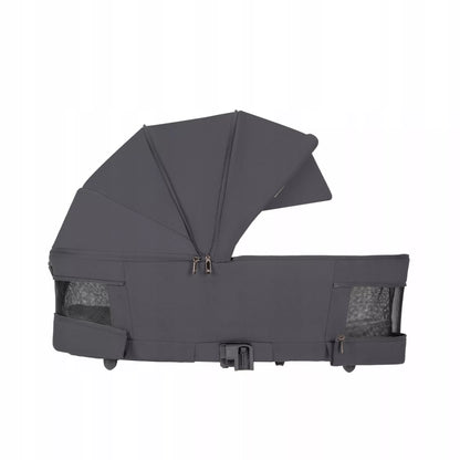 Daugiafunkcinis vežimėlis 2in1 CARRELLO MAGIA ELM pilkos spalvos, sulankstoma lopšys, 0-22 kg