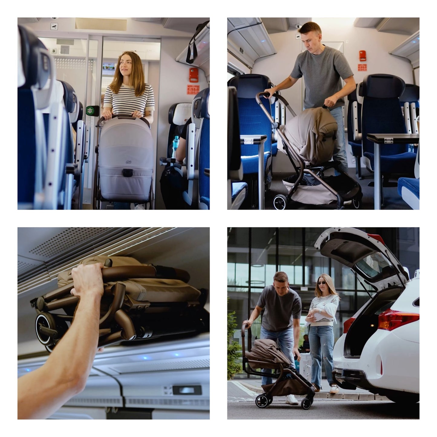 Daugiafunkcinis vežimėlis 2in1 CARRELLO MAGIA ELM pilkos spalvos, sulankstoma lopšys, 0-22 kg