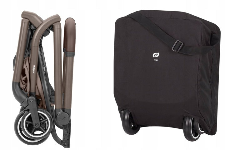 Daugiafunkcis vežimėlis 2in1 CARRELLO MAGIA MALTED GREEN, sulankstoma gondola, 0-22kg