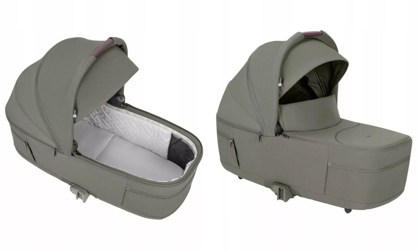 Daugiafunkcis vežimėlis 2in1 CARRELLO MAGIA MALTED GREEN, sulankstoma gondola, 0-22kg
