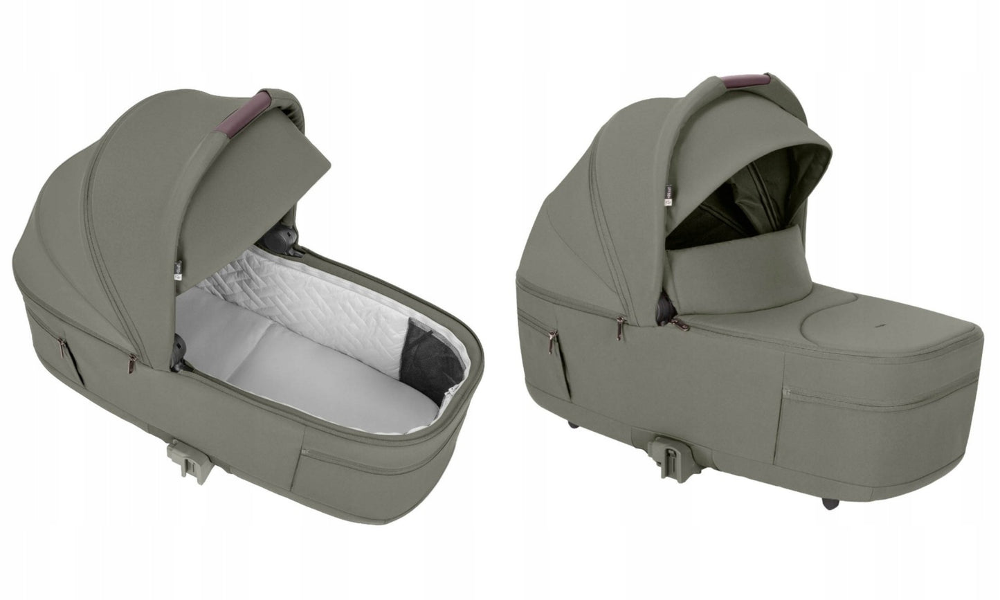 Daugiafunkcis vežimėlis 2in1 CARRELLO MAGIA MALTED GREEN, sulankstoma gondola, 0-22kg