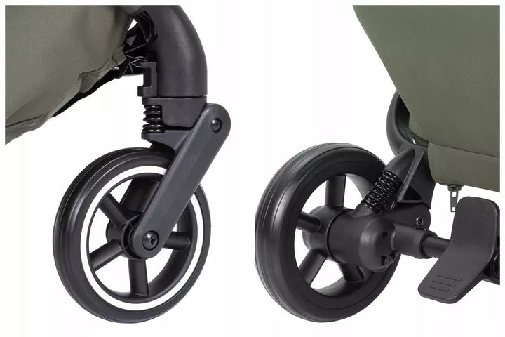 Daugiafunkcis vežimėlis 2in1 CARRELLO MAGIA MALTED GREEN, sulankstoma gondola, 0-22kg