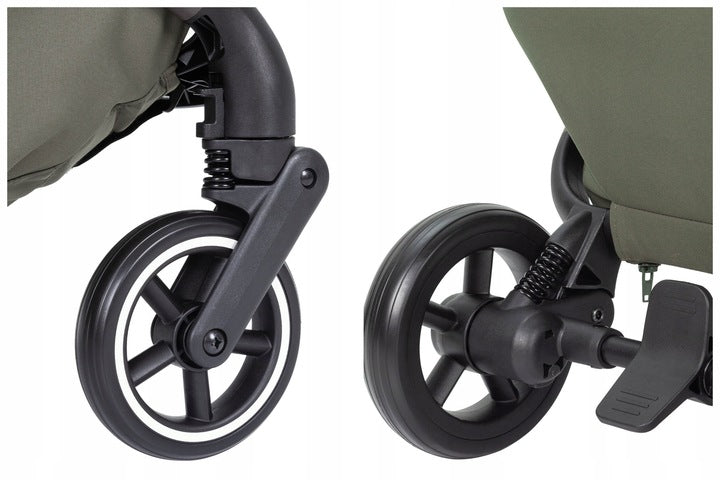 Daugiafunkcis vežimėlis 2in1 CARRELLO MAGIA MALTED GREEN, sulankstoma gondola, 0-22kg