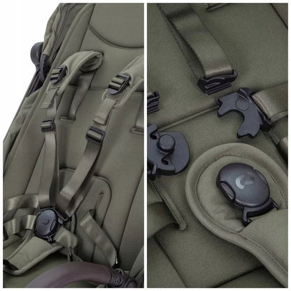 Daugiafunkcis vežimėlis 2in1 CARRELLO MAGIA MALTED GREEN, sulankstoma gondola, 0-22kg
