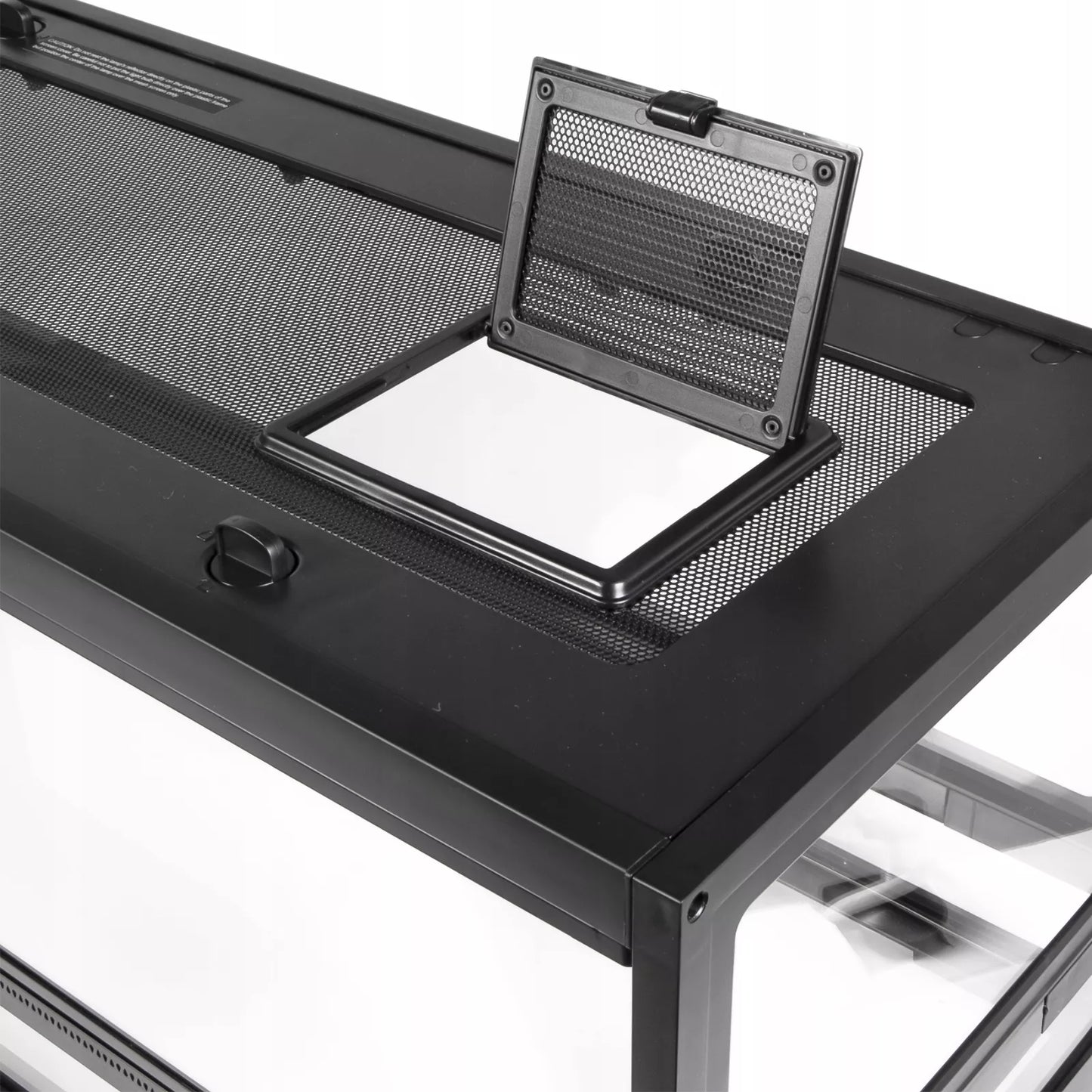 TVIRTAS STIKLINIS TERARIUMAS 75x30x30 ELEGANTIŠKAS VANDENS NEPRALAIDUS SAUGUS